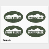 Nationaal Park Banff Ovale Sticker (Vel)
