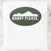Nationaal Park Banff Ovale Sticker (Tas)