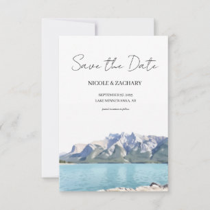 Nationaal park Banff - Plat Save The Date Kaart