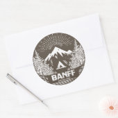 Nationaal Park Banff Ronde Sticker (Envelop)