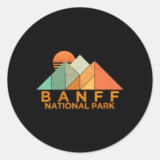 Nationaal Park Banff Ronde Sticker (Voorkant)