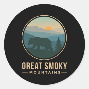 Nationaal Park Beer van de Grote Smoky Mountains Ronde Sticker