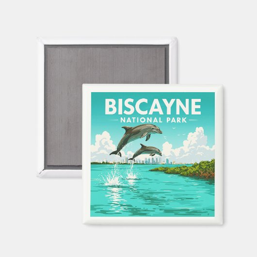 Nationaal Park  Biscayne Magneet (Voorkant / Achterkant)
