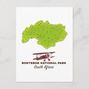 Nationaal park Bontebok - kaart Zuid-Afrika