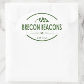 Nationaal park Brecon Beacons Ovale Sticker (Tas)