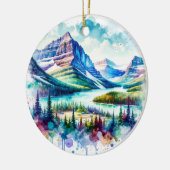 Nationaal park Bright Waterverf Glacier Keramisch Ornament (Links)