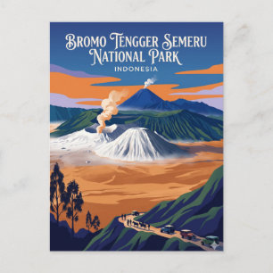 Nationaal park Bromo Tengger Semeru Indonesië Briefkaart