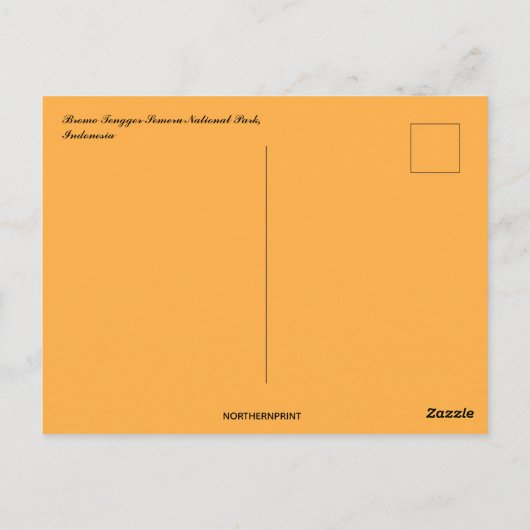 Nationaal Park Bromo Tengger Semeru Indonesië Briefkaart (Achterkant)