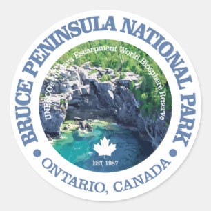 Nationaal park Bruce Peninsula Ronde Sticker