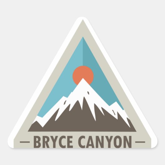 Nationaal Park Bryce Canyon Driehoek Sticker (Voorkant)