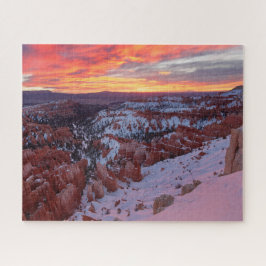 Nationaal park Bryce Canyon op zonsopgang in de wi Legpuzzel