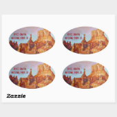 Nationaal Park Bryce Canyon Ovale Sticker (Vel)