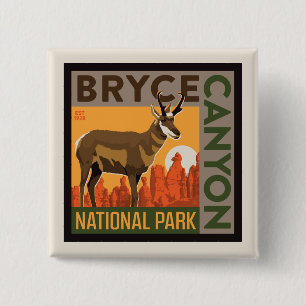 Nationaal park Bryce Canyon Utah Vierkante Button 5,1 Cm
