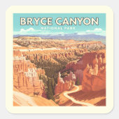  Nationaal Park Bryce Canyon Vierkante Sticker (Voorkant)