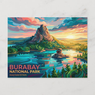 Nationaal park Burabay Kazachstan Briefkaart