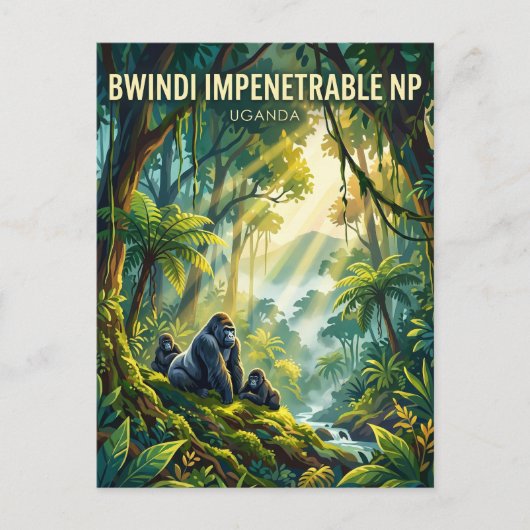 Nationaal park Bwindi Impenetrable Oeganda Briefkaart (Voorkant)