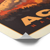 Nationaal park Cadillac Mountain Acadia, minimalis Poster (Hoek)