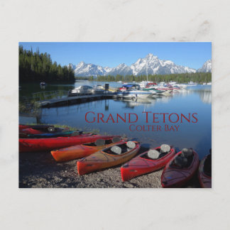 Nationaal park Canoes en Colter Bay Grand Teton Briefkaart