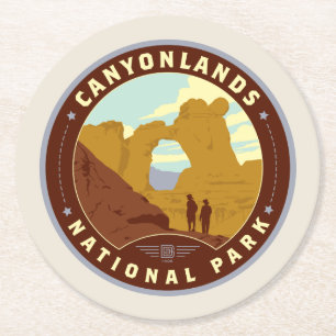 Nationaal park Canyonlands Ronde Kartonnen Onderzetter