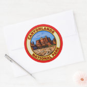 Nationaal park Canyonlands Ronde Sticker (Envelop)