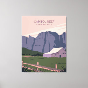 Nationaal park Capitol Reef Canvas Afdruk