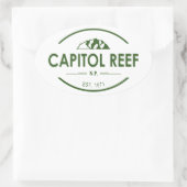 Nationaal park Capitol Reef Ovale Sticker (Tas)