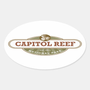 Nationaal park Capitol Reef Ovale Sticker