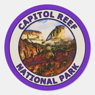 Nationaal park Capitol Reef Ronde Sticker