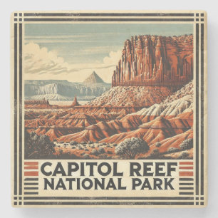 Nationaal park Capitol Reef Stenen Onderzetter