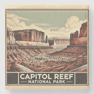 Nationaal park Capitol Reef Stenen Onderzetter