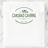 Nationaal park Carlsbad Caverns Ovale Sticker (Tas)