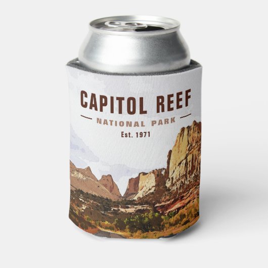 Nationaal Park Cathedraal vallei van Capitol Reef Blikjeskoeler (Blikje Achterkant)