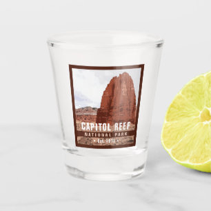 Nationaal Park Cathedraal vallei van Capitol Reef Shot Glas