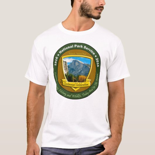 Nationaal Park Centennial Shirt Yosemite Half Dome (Voorkant)