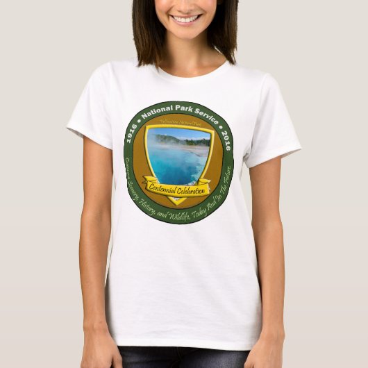 Nationaal Park Centennial TShirt Yellowstone (Voorkant)