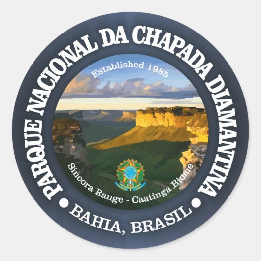 Nationaal park Chapada Diamantina Ronde Sticker (Voorkant)