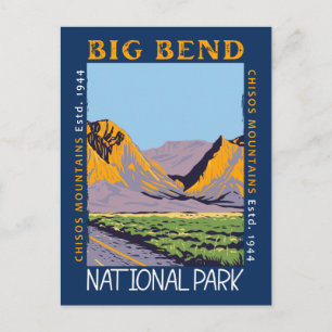 Nationaal park Chisos Mountain in Big Bend Briefkaart