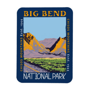 Nationaal park Chisos Mountain in Big Bend Magneet