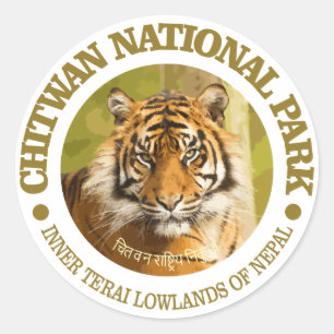 Nationaal park Chitwan Ronde Sticker