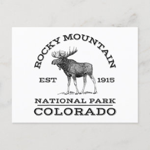 Nationaal park Colorado Moose Hike O Feestdagenkaart