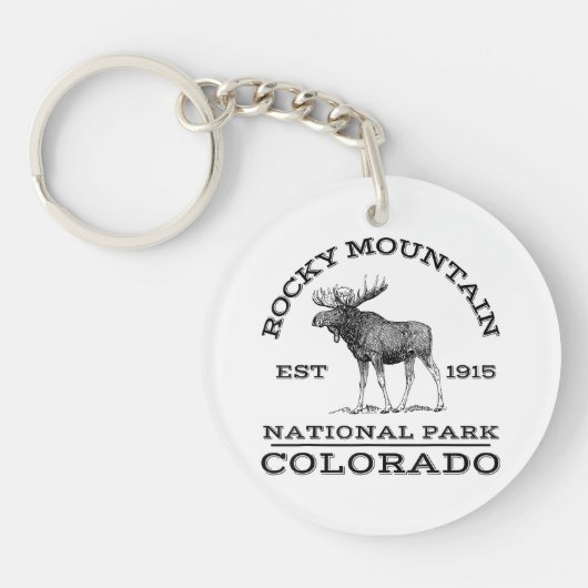 Nationaal park Colorado Moose Hike O Sleutelhanger (Voorkant)