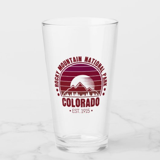 Nationaal Park Colorado Retro Glas (Voorkant)