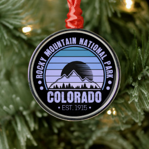 Nationaal Park Colorado Retro Metalen Ornament