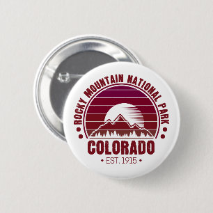 Nationaal Park Colorado Retro Ronde Button 5,7 Cm