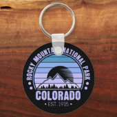 Nationaal Park Colorado Retro Sleutelhanger (Voorkant)