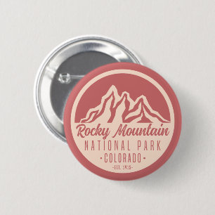 Nationaal Park Colorado Rocky Mountain Ronde Button 5,7 Cm