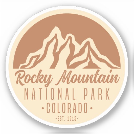 Nationaal Park Colorado Rocky Mountain Sticker (Voorkant)