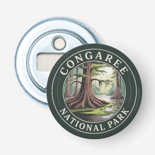 Nationaal park Congaree Button Flesopener (Voorkant)