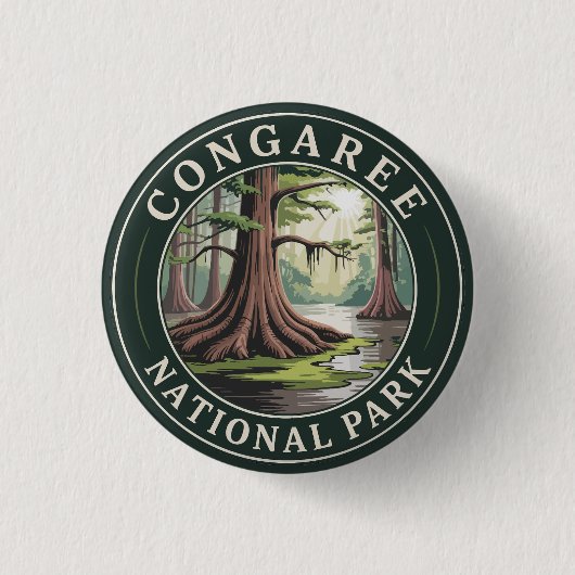 Nationaal park Congaree Ronde Button 3,2 Cm (Voorkant)