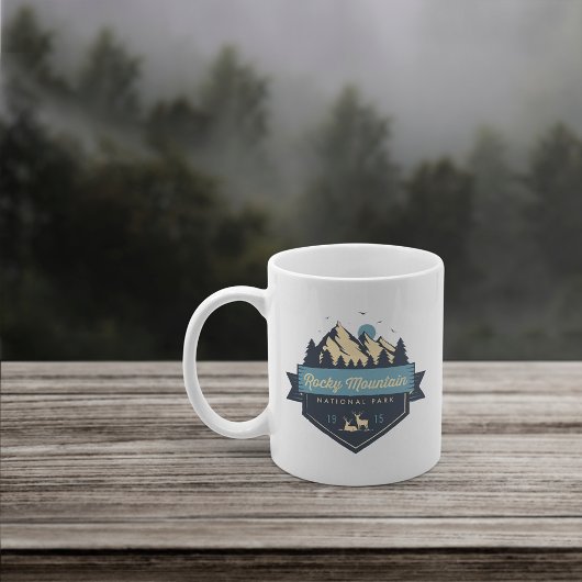 Nationaal park Cool Rustic Rocky Mountain Koffiemok